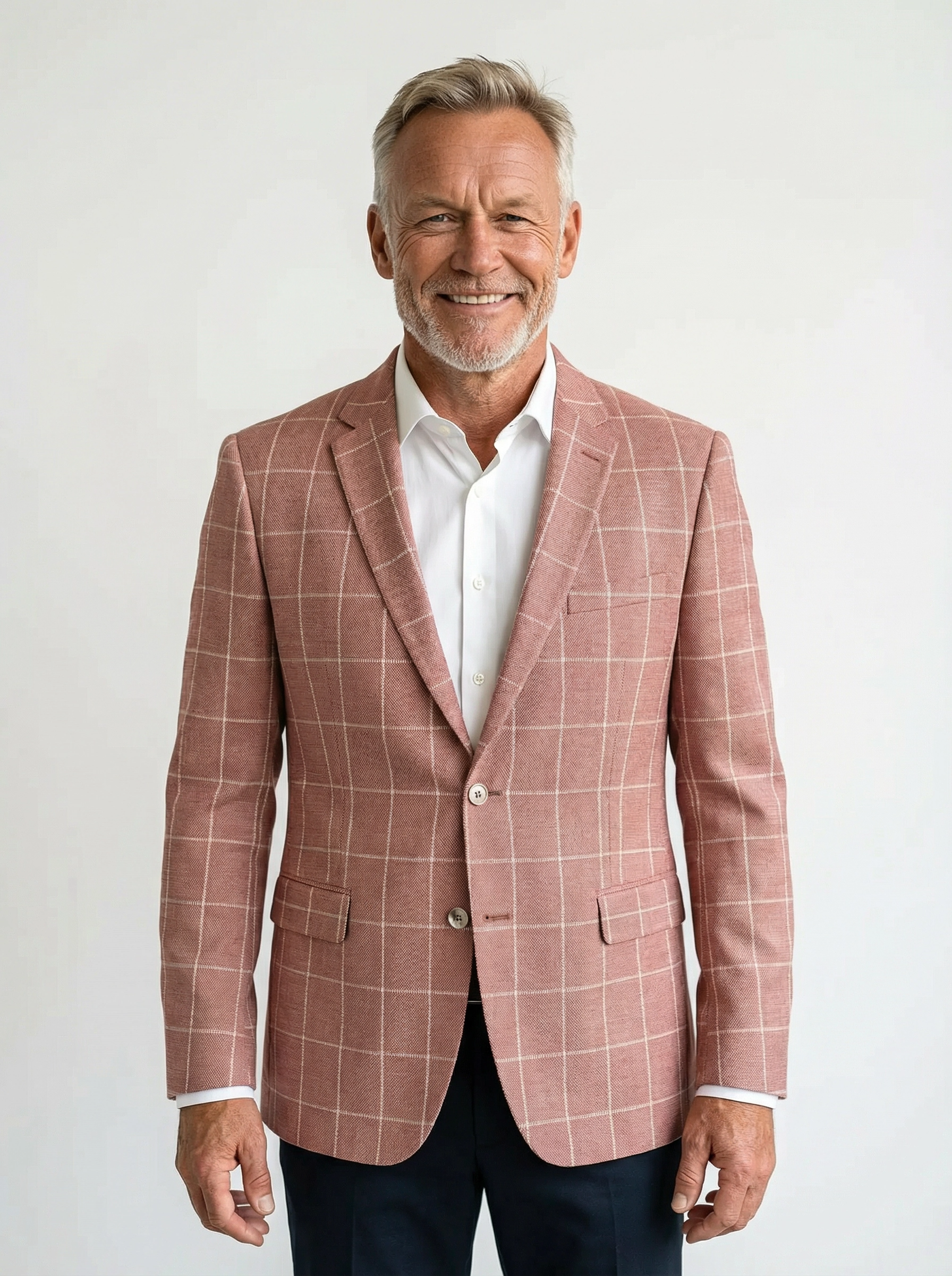 Colbert Kefira Rust Checkered Jersey closeup