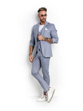 Colbert Light Blue White Striped