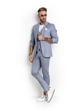 Colbert Light Blue White Striped