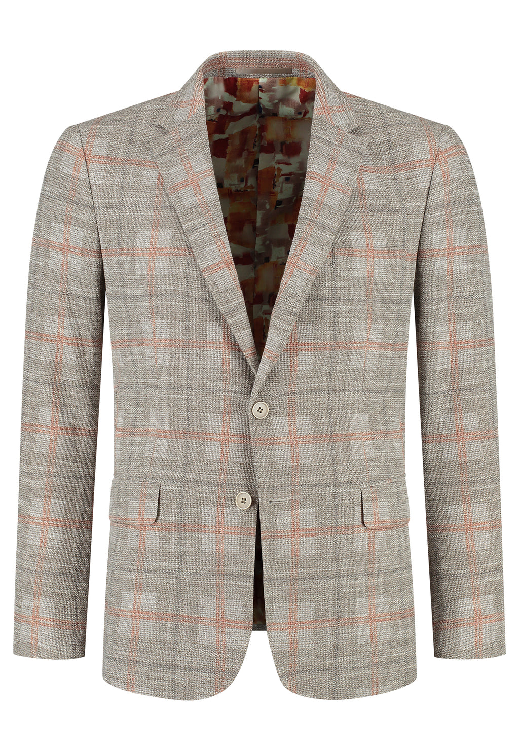 Colbert "Mireille"Light Grey Rust Checkered close product
