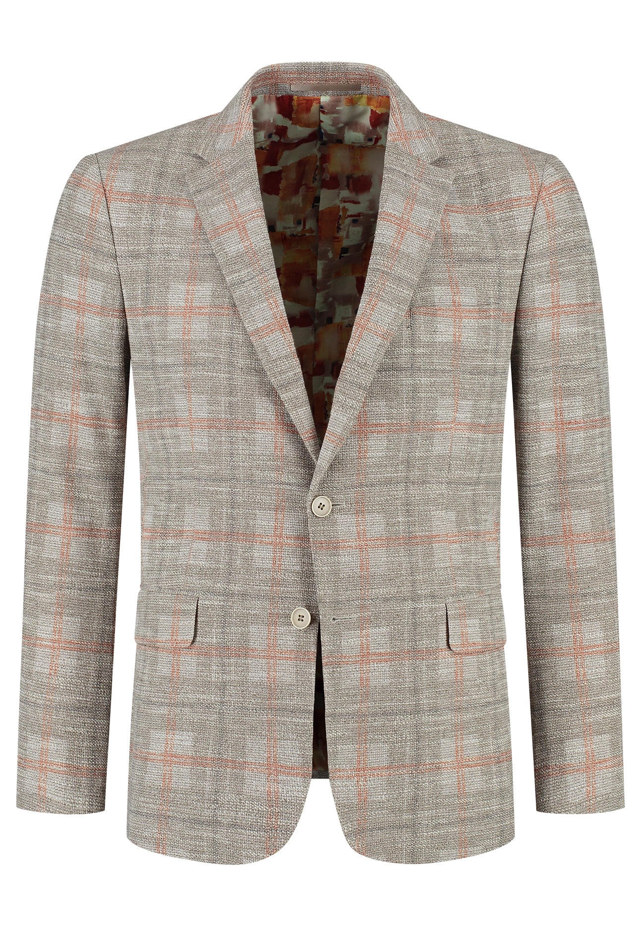 Colbert "Mireille"Light Grey Rust Checkered close product