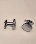 Round Silver Cufflink
