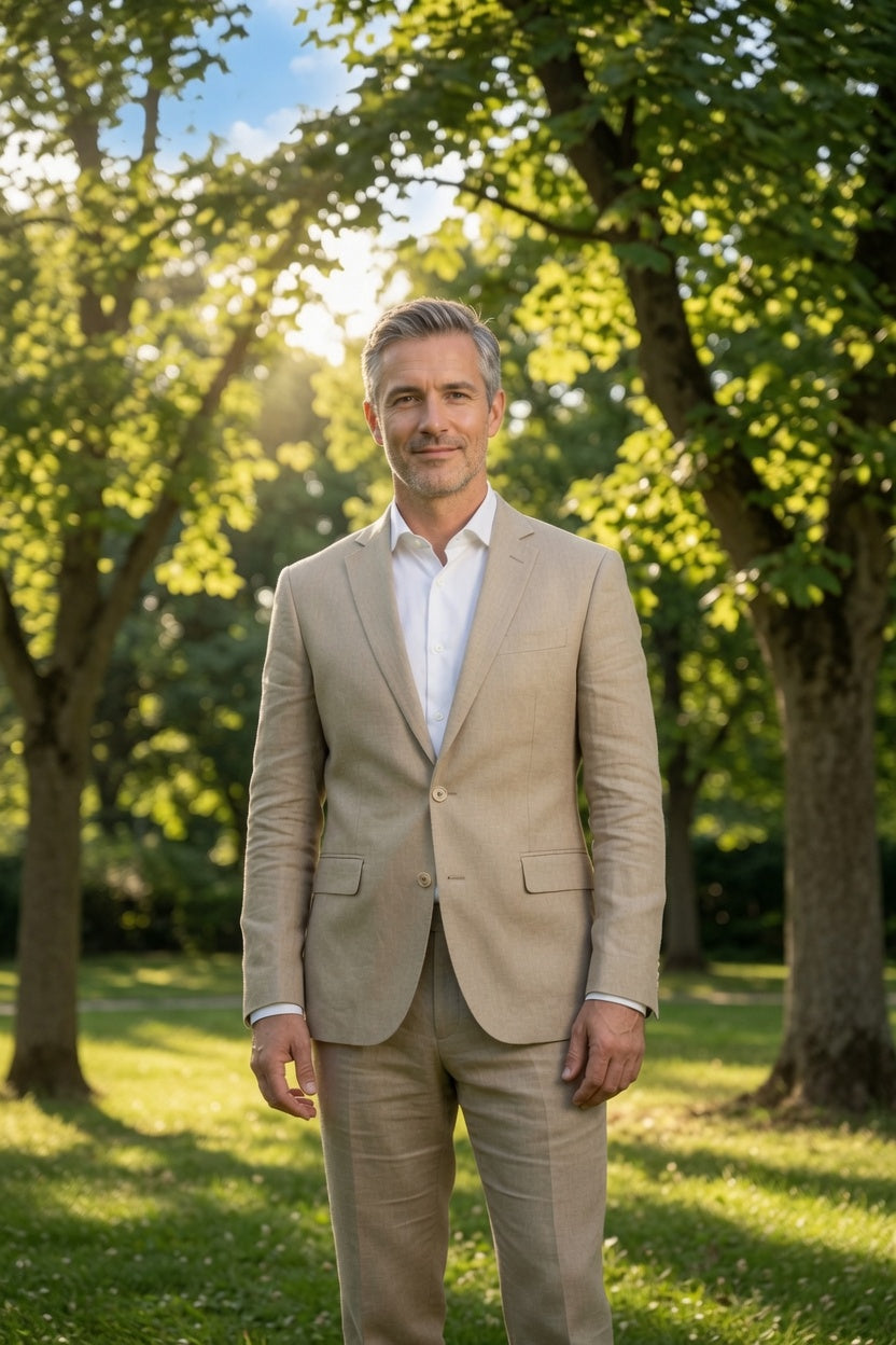 2-delig pak Linnen Taupe